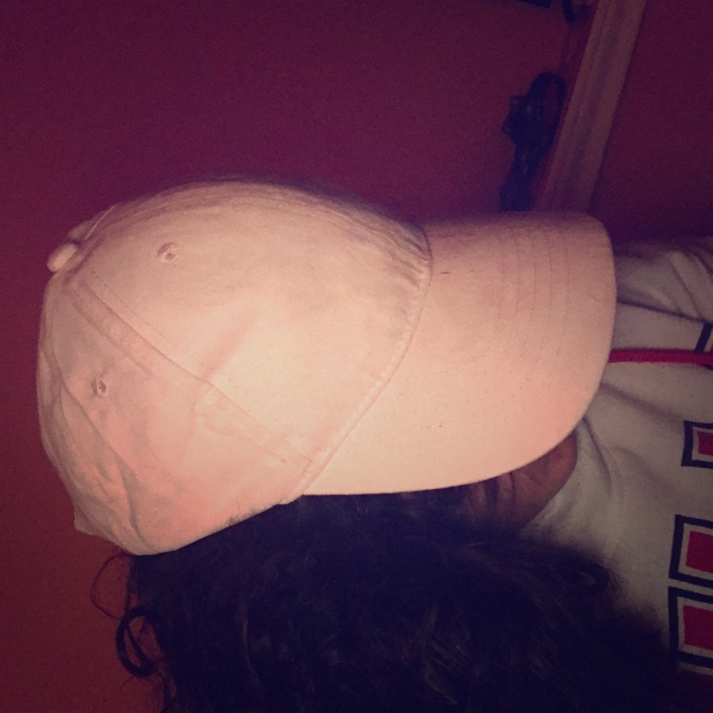 Light pink cream hat